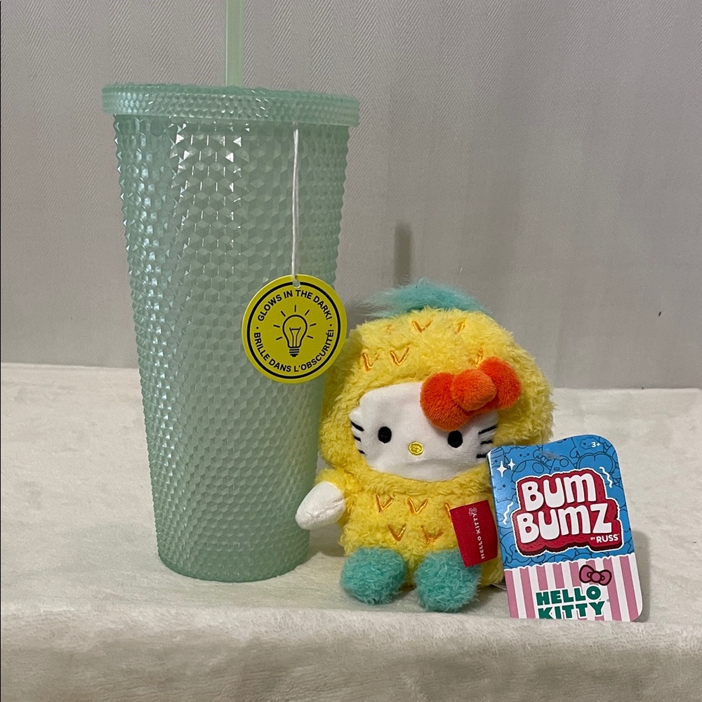 Hello Kitty Bum Bumz Plush in Yellow and Orange